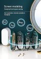 Foldable Earring Holder Jewelry Organizer Box with Mirror, 4-Layer Dustproof Earring Necklace Display Stand Jewelry Box with 153 Holes for Women and Girls, Gifts for. 