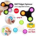 Simple Dimple Fidget Spinner Toy, Handheld Mini Push Pop Bubble Fidget Sensory Toys, Mini Fidget Toy for Children Adult Stress Relief and Anti-Anxiety Tools. 