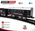 High-Quality Battery-Operated Black Train Set with Track - 13pcs, Classic Steam Locomotive & Passenger Cars, 210cm Railway Toy for Kids. 