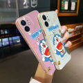 YIWESAN Case For Infinix Smart 5 Pro Case Cartoon Doraemon Cat Side New Design Phone Case Square Edge Pattern Silicone Softcase Luxury Plating Casing Full Cover Camera Shockproof Protection Cases. 