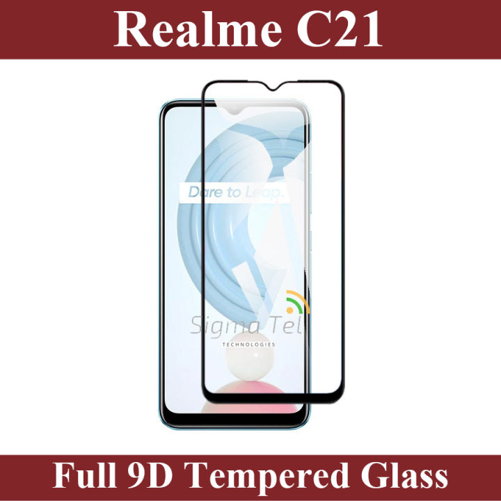 Realme%20C21%20Tempered%20Glass%20Screen%20Protector%20Black%209D%20Full%20Glue%20Edge%20To%20Edge%20-%20Image%202