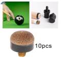 10 Pieces Billiards Cue Tip Repair Indoor Game Snooker Pool Cue Tip Pool Cue Tips for Snooker 13MM. 
