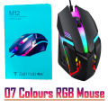 RGB Mouse - Gaming RGB Mouse M12 for Computer and Laptop or Desktop - Wired USB Lightning Mouse for Desktop Computer and Laptop - M12 Gaming Mouse for PC and Laptop. 
