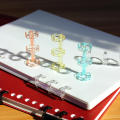 3-hole Loose Leaf Binders DIY Combs 5 Colors Book Rings Snap Translucent Binding Spines for Diary Scrapbooking School Supply. 
