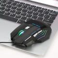 Mouse with fire key luminous 7D wired 868 colorful HXSJ A gaming mouse. 