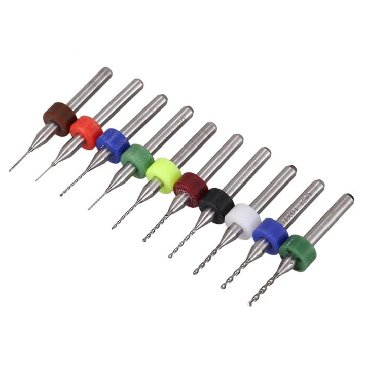 Pack of 10 Caide ni Drill Bits CNC  (0.3-1.2mm)