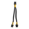 2PCS GPU PCIe 8 Pin Female to Dual 2X 8 Pin (6+2) Male PCI Express Adapter Braided Y-Splitter Extension Cable. 