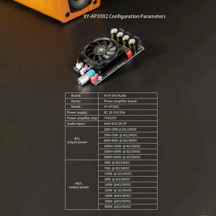 XY-AP3002%20Pure%20Rear%20Digital%20Amplifier%20Board%20TPA3255%20High%20Power%20300W%20*%202%20Bridge%20Single%20Channel%20600W%20No%20POP%20Power%20Supply%20-%20Image%208
