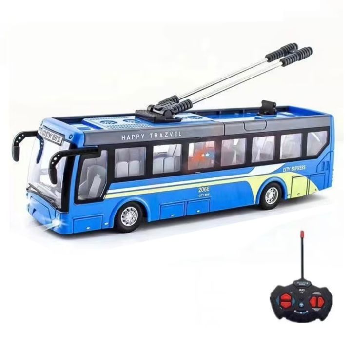 Simulation Remote Control City Bus Toy With Lights Four Channels ...
