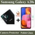 Samsung Galaxy A20s Glass Protector Tempered Glass Screen Protection Polish Glass + Back Camera 9H Gorilla Flexible Protector For Samsung Galaxy A20s. 