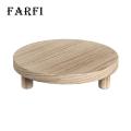Wooden Round Stool Handcrafted Wooden Plant Stand for Indoor Outdoor Home Decor Stylish Flower Pot Holder with Wood Legs Buyers' Favorite Wooden Plant Pot Stand. 