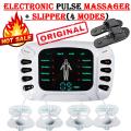 Electronic Pulse Massager - Digital Physiotherapy Machine - Full Body Pulse Muscle Relax Massage Pain Relief Neck back Shoulder waist feet Massaging machines 8 modes Massage - Stroke acupuncture slippers cupping scrapping immunotherapy Slimming Massager. 