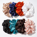 Pack of 1/3/6 Luxury Silk Scrunchies for Women and Girls, Hair Ties Combo in Pastel Colors, Soft Anti-Hair-Breakage Scrunchie Set, No Damage Large Silk Hair Accessories, Perfect for Thick Hair, Ponytails, and Fashionable Hair Styling. 