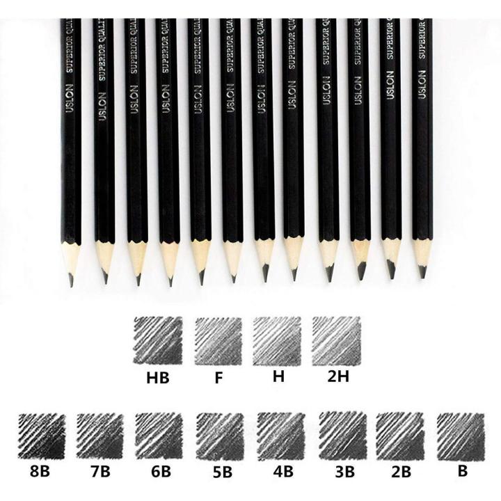 Professional Sketch and Drawing Pencils Set,Art Pencil(8B-2H). (24-Count) Best Quality