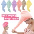 Quick Absorb Microfiber Hair Drying Towel for Women | Soft, Ultra-Absorbent Hair Wrap Turban with Button Lock | Bath, Shower & Spa Hair Wrap. 