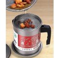 1.4L Strainer Oil Cooking Oil Filter Storage Oil Container Leakage Proof Oil Strainer Kitchen Oil Tank Cooking Oil Stainless-Steel Oil Filter Storage ,Best Oil Shaver) Can Container with Removable Filter Anti-Scalding Handheld, Lid for Cooking.. 