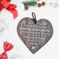 Wall Hanging Plaque Funny Friendship Gifts Accent Heart Pendant Wooden Signs Wall Art Decor for Best Friend Dorm Home Indoor Outdoor Bedroom. 