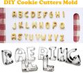 Techmanistan Stainless Steel Mini A-Z Shaped Alphabets 26 Letters Cookie Cutter Set, Biscuit Fondant Cutters, DIY Cake Decorating Tool. 