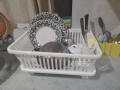 Kitchen Dish Rack | Plates and Utensil Dryer and Organizer | 3 in 1 Set | Premium Quality Plastic. 