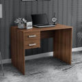 Wood Study Table Office Table Living Room Table Cashier Counter With 2 Drawers. 