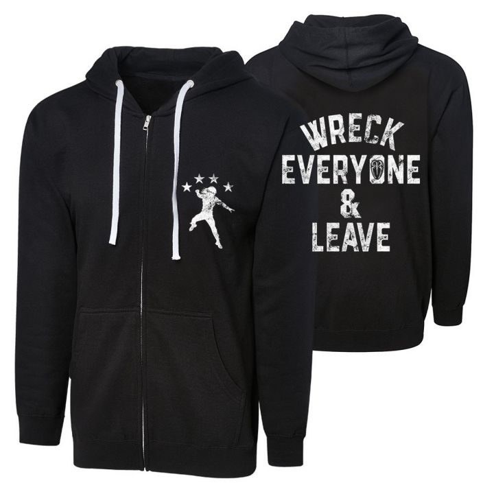 Ace -Black ROMAN Wreck Everyone Fleece Printed Hoodie for Men