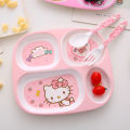 Cartoon Anime Kittys Pikachu Doraemon Frozen Melody Thick and Cute Fall Resistant Division Dinner Plate Kids Toy Holiday Gifts. 