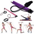 Portable Gym Pilates Studio For Workout With Resistance Band Adjustable Exercise Stick. 