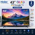 Haier 43 Inch QLED Google TV H43S80EFX | Full HD 1920x1080 | Quantum Dot Technology | HDR10 | Dolby Audio | Google Assistant | Chromecast | WiFi Bluetooth. 