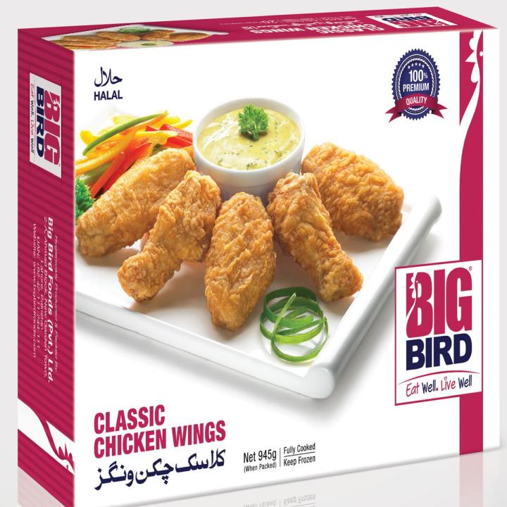 BIG BIRD Classic Chicken Wings 945 Grams (40-Pieces)﻿ ( if your order less than Rs 1500, then Delivery Charges Implement Rs 150)