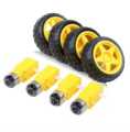 DC Gear Motor 3-6V TT Yellow Gear Motor Double Shaft | High Torque, Yellow Casing. 