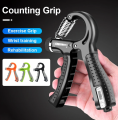 Automatic Counting And Non Counting  Hand Gripper Adjustable ResistanAdjustable Hand Grip Power Exerciser Forearm Wrist Strengthener Gripper R-Shape Adjustable 5-60kg  Adjustable hand grip power exerciser forearm wrist strengthener gripper, R Shape. 
