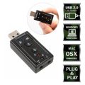 External USB 2.0 Virtual 7.1 Channel Audio Splitter Sound Card Adapter for PC/Laptop , Sound Card External USB Sound Card USB 2.0 Virtual 7.1 Channel Stereo 3.5mm Headphone Audio Adapter Microphone Sound Card. 
