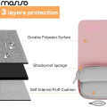 MOSISO Laptop Sleeve 13.3" - 14" Inch Compatible with MacBook Air/Pro, 13-13.3 inch Notebook, Compatible with MacBook Pro 14 inch M3 M2 M1 Chip Pro Max 2023-2021, Polyester Horizontal Case with Pocket, Pink. 