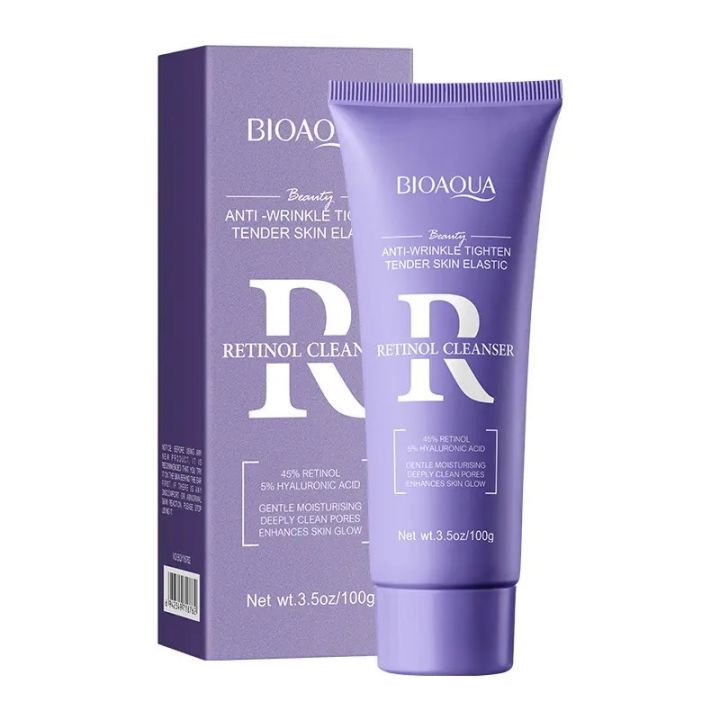 BIOAQUA Retinol Facial Cleanser Tightening And Cleansing Removing Residual Cosmetics Face Wash Facial Cleanser 100g BQY18762