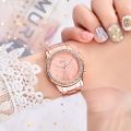 [Precious] Elegant Stainless Steel Band Women's Watch/ Luxury Rhinestone Casual Wristwatches/ Classic 3-Eyes Quartz Watches. 