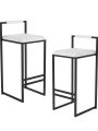 DECOR 38101 Classic Bar Stool / Breakfast Stool / High Stool Barstools Counter Height, Modern Bar Stool Kitchen Breakfast Chair with Grey Cushion and Metal Legs - Golden. 
