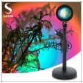 Sixonic Remote Control RGB Sunset Lamp Projector 16 Colors Table Lamp For Photoshoot Live Video Home & Room Decoration Birthday Dance Party Etc. 
