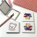 Manufacturers supply cute cartoon double-sided folding portable small mirror carry-on bag treasure cosmetic mirror LOGO pattern. 