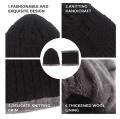 1 Pair Lined Beanie Cap Hat with Neck Warmer Set for Men & Women Snow Proof Inside Furr Wool Unisex Knit for Men & Women Winter Hat Scarf for Men Knit Warm Men's Hats & Caps - Free Size (Brown, Black, Purple, Navy Blue, Camel). 