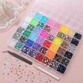 💎 40,000PCS 48 Colors Resin Flat Back Rhinestone Bedazzle Kit – 3mm DIY Craft Set with Tools | Nail Art, Phone Case, Shoes, & Diamond Painting. 