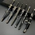 Weapon Model Ancient Mini Sword KeyChain Zinc Alloy 12cm Weapon Key Chain Cute Scabbard Key Ring Women. 
