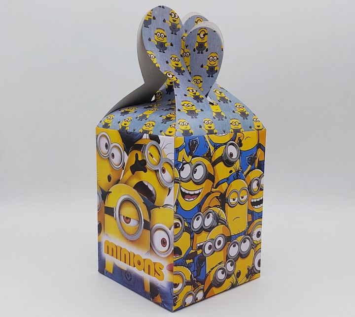 MINIONS GOODY BOX ( PACK OF 10 MINIONS THEME FAVOR BOX )