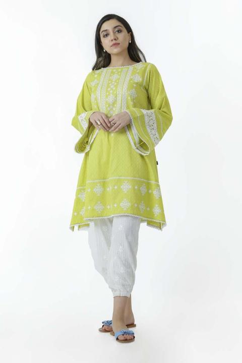 EGO%20Fall%20Collection%202019%20%20Exotic%20%20Green%20Jacquard%20Kurti%20For%20Women%20-%20Image%203