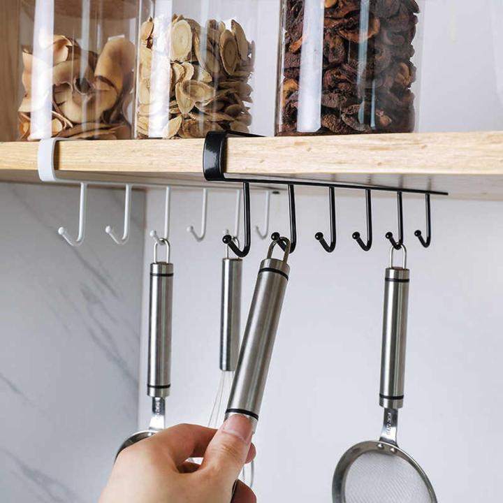 pack of 2 Hook For Hanging Hooks Kitchen Cup Holder Firm Hang Under Shelf Storage Rack Organiser Wall Hanger Cocina Tools Home Accessories