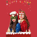 Plastic Christmas Decorative Glasses Lightweight 5 Colors Non-Woven Party Gathering Decorative Eyewear New Christmas Creative. 
