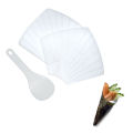 DIY Hand-rolled Sushi Nori Rice Ball Mold 2 Rolling Mats + 1 Scoop Cooking Tool. 