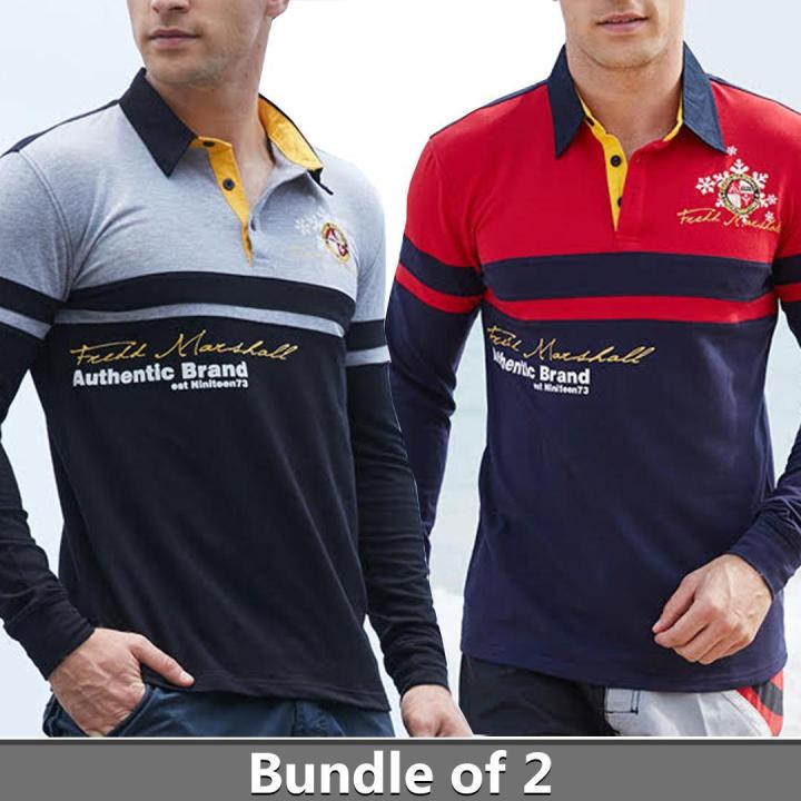 Accessories Bundle of 2 Full Sleeves Polo Shirts For Men