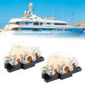 Power Distribution Block 2pcs 1 in 3 Ways Audio Amplifier Cable Splitter Circuit Protector for Auto Car Boat. 