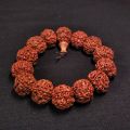 [ New ] Nepal Big Rudraksha Beads Bracelet Genuine Men's Hand Toy Five Faces Corpulent Original Seed Collectables-Autograph Bracelet Men's Bracelet. 