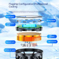 Funcooler GT31 RGB Mode Magnetic Phone Cooler Portable Phone Semiconductor Radiator Fast Cooling Phone Cooler Mobile Gaming Video Streaming Phone Fan For Playing Games Watching Videos. 